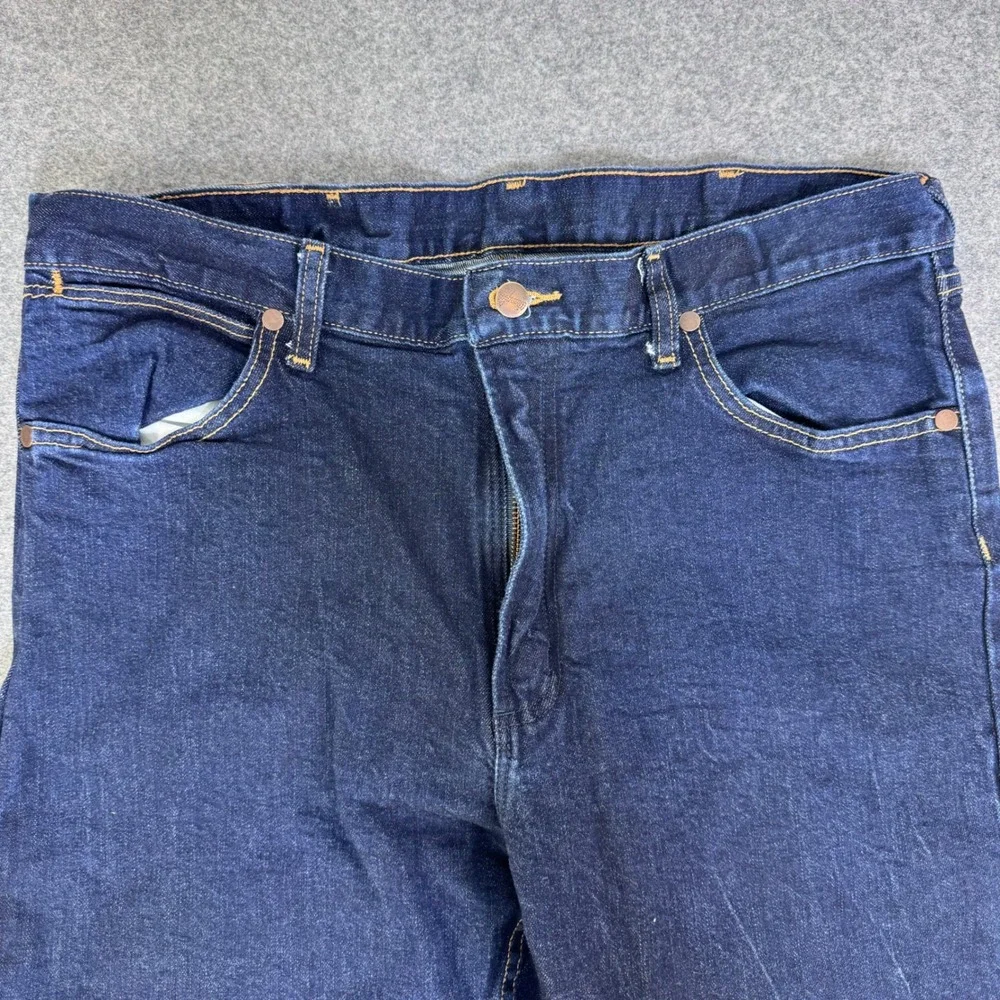 Wrangler for Lucchese Bootmaker Mens Indigo Blue Straight Leg Jeans 38x34